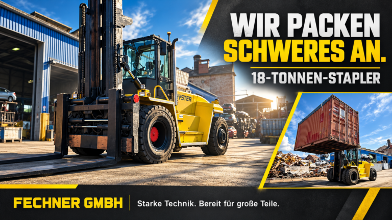 18-Tonnen-Stapler der Fechner GmbH: Wir packen Schweres an.