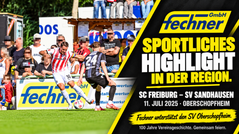 Sportliches Highlight in der Region: SC Freiburg gegen SV Sandhausen in Oberschopfheim am 11. Juli 2025. Fechner unterstützt den SV Oberschopfheim.